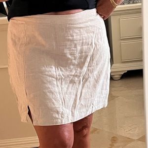 Abercrombie & Fitch | Tan Linen Mini Skirt | Size XL